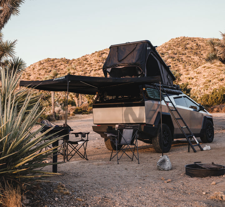 Joshua Tree Adventure with the Cybertruck – Overlanding Setup, CyberTent Mode, and LED-Lit Awning