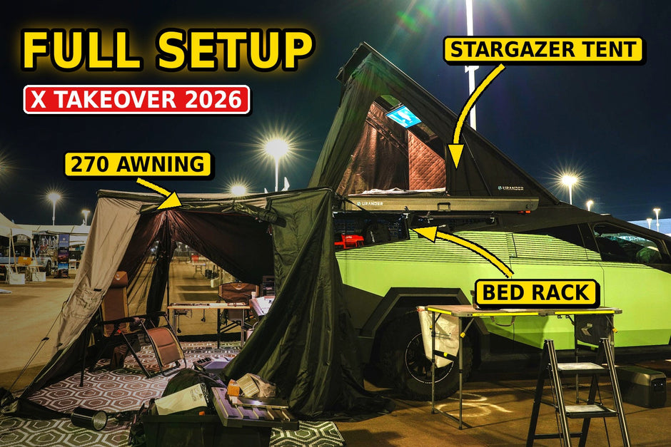 Cybertruck Camping at X Takeover 2026: Our Full Campsite Setup | Urander